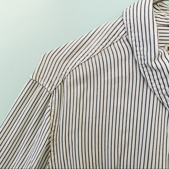 Navy Striped Button Up - Picture 3 of 4